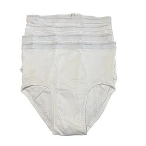De Colección Nuevo de Lote Antiguo 4 Pares Croft & Barrow Hombres Blanco Calzoncillos Ropa Interior Talla 38 Algodón Peinado - Imagen 1 de 4