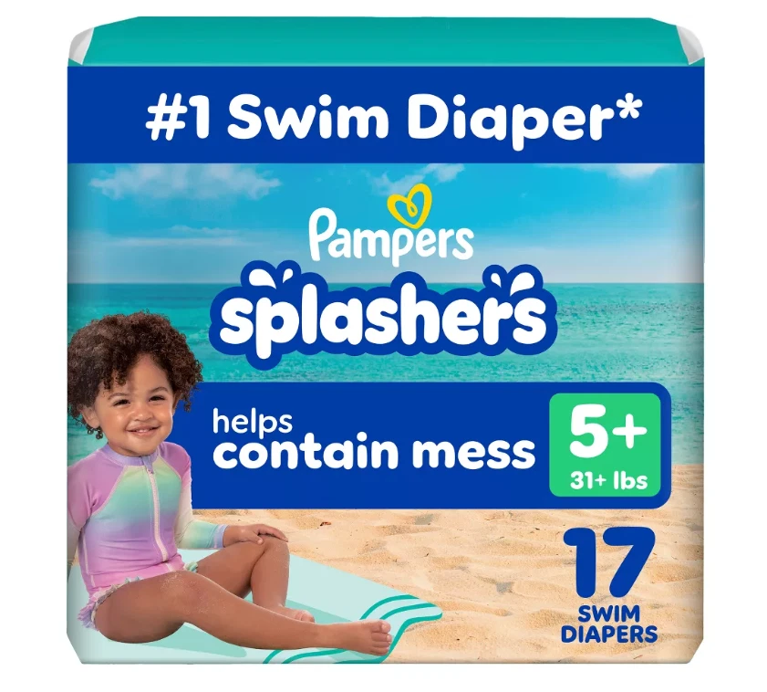 Pantalones de baño desechables Pampers Splashers 17ct (talla L, 31 Lb+) Foto 1 de 1