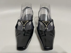 Vintage Prada schwarze Leder Kitten Heels 37,5 - Bild 1 von 22