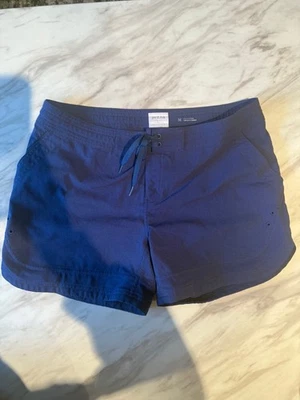 Bermuda de natação prAna feminina Schaffie tamanho médio azul UPF 50+ - Imagem 1 de 4