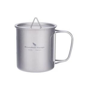 Titanium Cup with Lid Outdoor Camping Ultralight Water Tea Coffee Mug 200ML/3... - Picture 1 of 9
