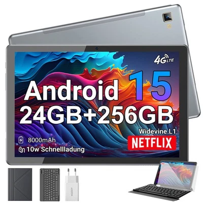 XGODY Neu Tablet Android 15 24GB+256GB 8000mAh 11 Zoll 4G LTE 5GWlFl 13MP IPS 2K - Bild 1 von 4