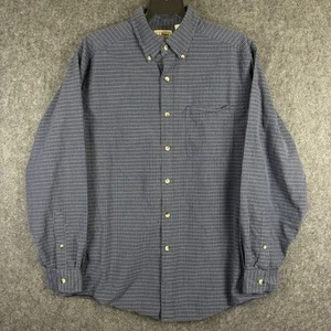 Eddie Bauer Men's M Button Up Flannel Regular Fit Shirt Blue Plaid - Picture 1 of 12