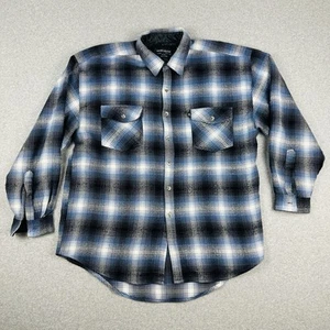 Hang Ten Vintage Men's Long Sleeve Button Up Thick Flannel Shirt Jacket Size 2XL - Picture 1 of 11