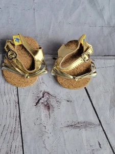 Build a Bear BABW Dress Shoes/Sandals Silver and Gold Dressy Bear Clothing - Picture 1 of 4