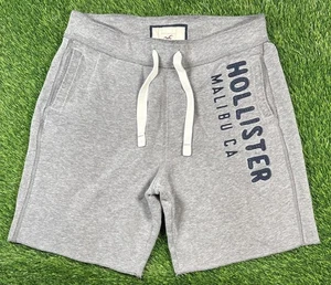 Hollister Herren L dunkelblau Sweatshorts Y2K Lounge Freizeit Sport Fitnessstudio Logo - Bild 1 von 12