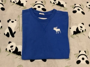 Camisa para hombre Abercrombie & Fitch talla pequeña azul camiseta musculosa logotipo alce - Imagen 1 de 6