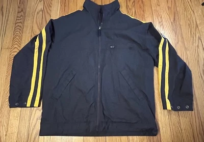 Chaqueta De Colección Y2K Abercrombie & Fitch Performance Azul Marino Amarillo Logo Para Hombre Mediana Foto 1 de 4