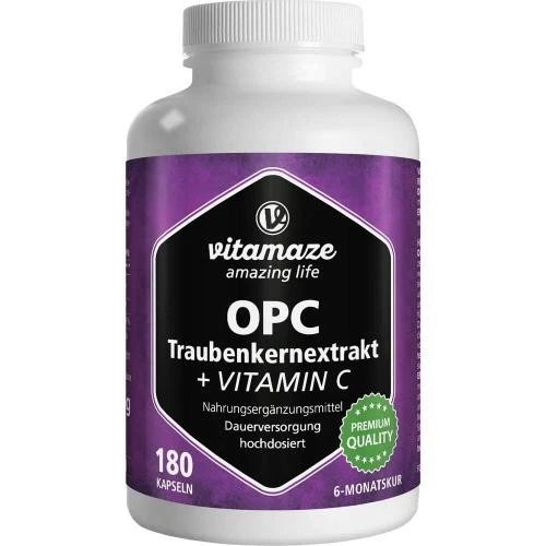 Vitamaze OPC Traubenkernextrakt+Vitamin C 180 Kapseln
