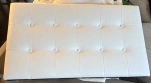 Modway Twin Tufted Vinyl Headboard – White - Picture 1 of 3