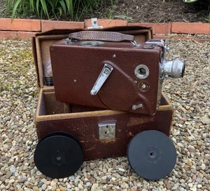1933-39 Kodak Cine Model K Red/Brown Version Movie 16mm Rare - Picture 1 of 21