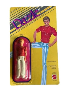 VTG 1982 Mattel Dazzle Doll ACE 5327 Male Boyfriend Red Shirt NOS NEW NRFB - Picture 1 of 7