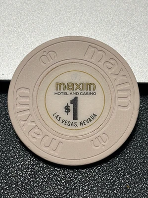 $1 MAXIM CASINO CHIP POKER CHIP LAS VEGAS NEVADA GAMBLING TOKEN - Image 1 of 2