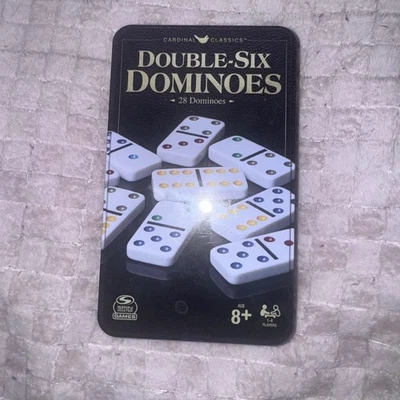 Double Six Dominoes Set in Storage Tin for Families Kids Game Ages 8+ New Sealed - Image 1 of 3