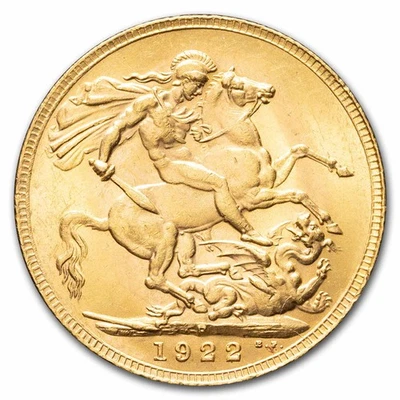 Ouro 1922-P Austrália Sovereign George V BU - Imagem 1 de 2
