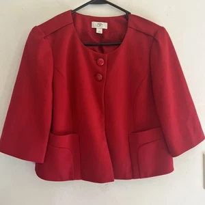 Ann Taylor Loft Red Suit Jacket Blazer Lined Women’s 6- 3/4 Sleeves- Best Offer! - Picture 1 of 24