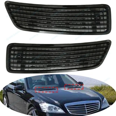 Cubierta de rejilla de capó negra brillante L+R g para Mercedes Benz S W221 CL W216 2007-2013 Foto 1 de 4
