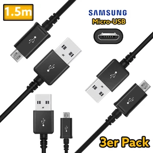 3x mal original Samsung Micro-USB Ladekabel für Samsung Galaxy A3 S3 S4 S5 S6 S7 - Bild 1 von 2