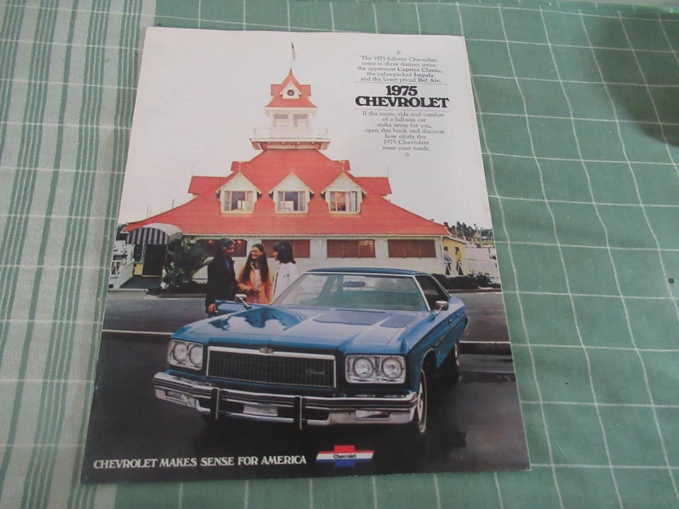 Vintage 1975 Chevrolet Caprice Classic Impala Bel Air sales brochure booklet - Image 1 of 1