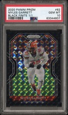 MYLES GARRETT 2020 PANINI PRIZM BLACK FINITE 1/1 PSA 10 #62 BROWNS SP POP 1 