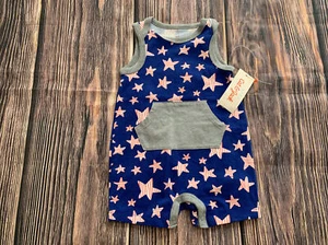 Baby Boy Baby Cat & Jack Stars And Stripes One Piece Outfit Size 6/9M NEW NWT - Picture 1 of 5