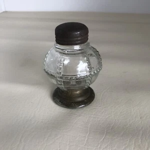 Contenitore caramelle in vetro con lanterna con perline vintage - manico mancante - Foto 1 di 5