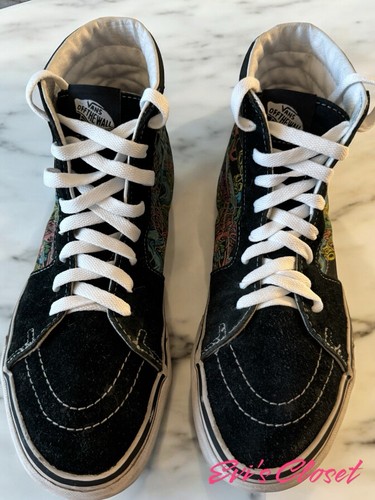 Scarpe da skate Vans Off The Wall alte uomo 10 donna 8 5 nere e colorate