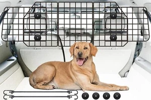 Universal SUV Dog Barrier - Heavy Duty Adjustable Mesh w/51.2" Ropes, 2pcs - Picture 1 of 7