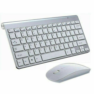 Wireless Tastatur und Maus Combo Set USB Mini 2.4Ghz Für Mac Apple PC Computer - Bild 1 von 4