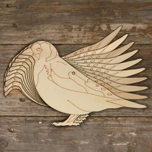 10x Wooden GoldFinch Standing Craft Shape 3mm Ply Birds Shape - Picture 1 of 4