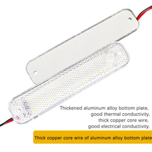Car LED Dome Light 36LED 12V-85V Truck Interior Light With Switch Night Reading - Picture 1 of 11