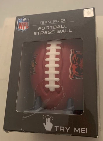 NEW Chicago Bears 5" Team Stress Ball football with tee Authentic NFL Cover