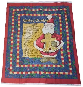 Panel de galletas de Santa Daisy Kingdom 36x44 edredón tela de algodón de colección decoración navideña - Imagen 1 de 5