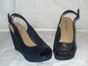 Jenny Fairy * Damen Highheel Sandalen * Gr. 37 * blau * Keilabsatz - Bild 1 von 7
