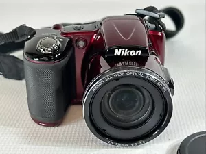 Nikon Coolpix Red L830 16MP/34X/Full HD Digital Camera Tested Excellent - Picture 1 of 5