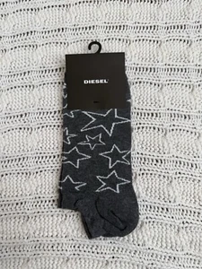 Vintage Diesel Grey And White Star Ankle Socks Unisex - Picture 1 of 3