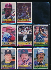 Lot (8) 1984 Donruss #285 191 399 361 571 268 72 328 Signed Autograph (GP52)