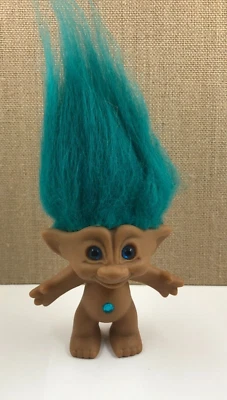 Muñeca Troll As Novedad De Colección, Joya Ombligo Turquesa, Pelo Turquesa Foto 1 de 4