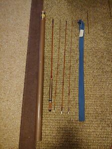 Vintage Heddon Split Bamboo Fly Rod,# 14, 4 pc. 8 1/2’ Ft Tube/sock Complete Gem