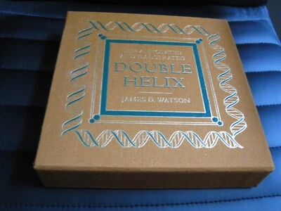 JAMES D WATSON SIGNED  - THE DOUBLE HELIX ILLUSTRATED - EASTON PRESS LEATHER DNA - Image 1 of 4