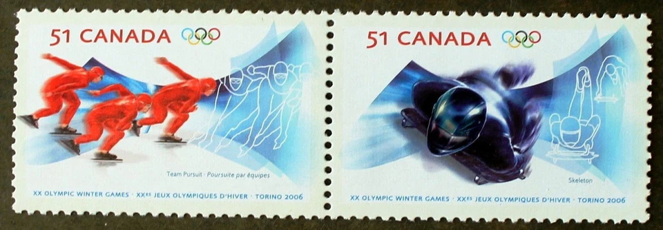 Canada Stamps — Set of 4 — 2006, XX Olympic Winter Games #2143@2144 — MNH - Image 1 of 1