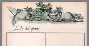 GF0434 Menù: prestampato anni 30 - Bild 1 von 2