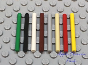 Set LEGO/8 BARRE BACCHETTE MAGICHE Nero Bianco Marrone Grigio Marrone Marrone Rosso Giallo - Harry Potter - Foto 1 di 1
