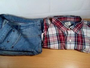 2 Stück Old Navy The Authentic Regular Fit Dark Wash Jeans Herren Denim Blau W42 L32 - Bild 1 von 11