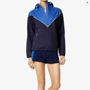 TORY BURCH SPORT Color Block Running Jacket, Cobalt Navy Blue, Size M - Picture 1 of 15