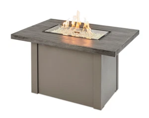 Outdoor Greatroom Stone Grey Havenwood Rectangular Gas Firepit Grey, HVGG-1224-K - Picture 1 of 3