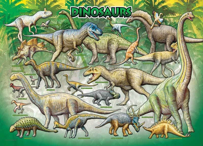 Eurographics Dinosaurs 100 Piece Jigsaw Puzzle - Image 1 of 1
