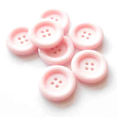 LIGHT PINK 4 HOLE CLOWN BUTTONS Size 25.5mm - Image 1 of 2