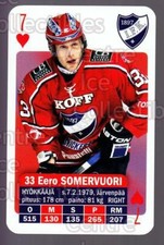 2013-14 Finnish SM LIIGA Playing Card #7 Eero Somervuori