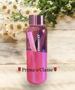 Starbucks Pink Ombre Bubblegum Glass Water Bottle Tumbler Cold Cup 20oz New 2023 - Picture 1 of 10